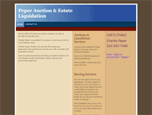 Tablet Screenshot of peperauction.net